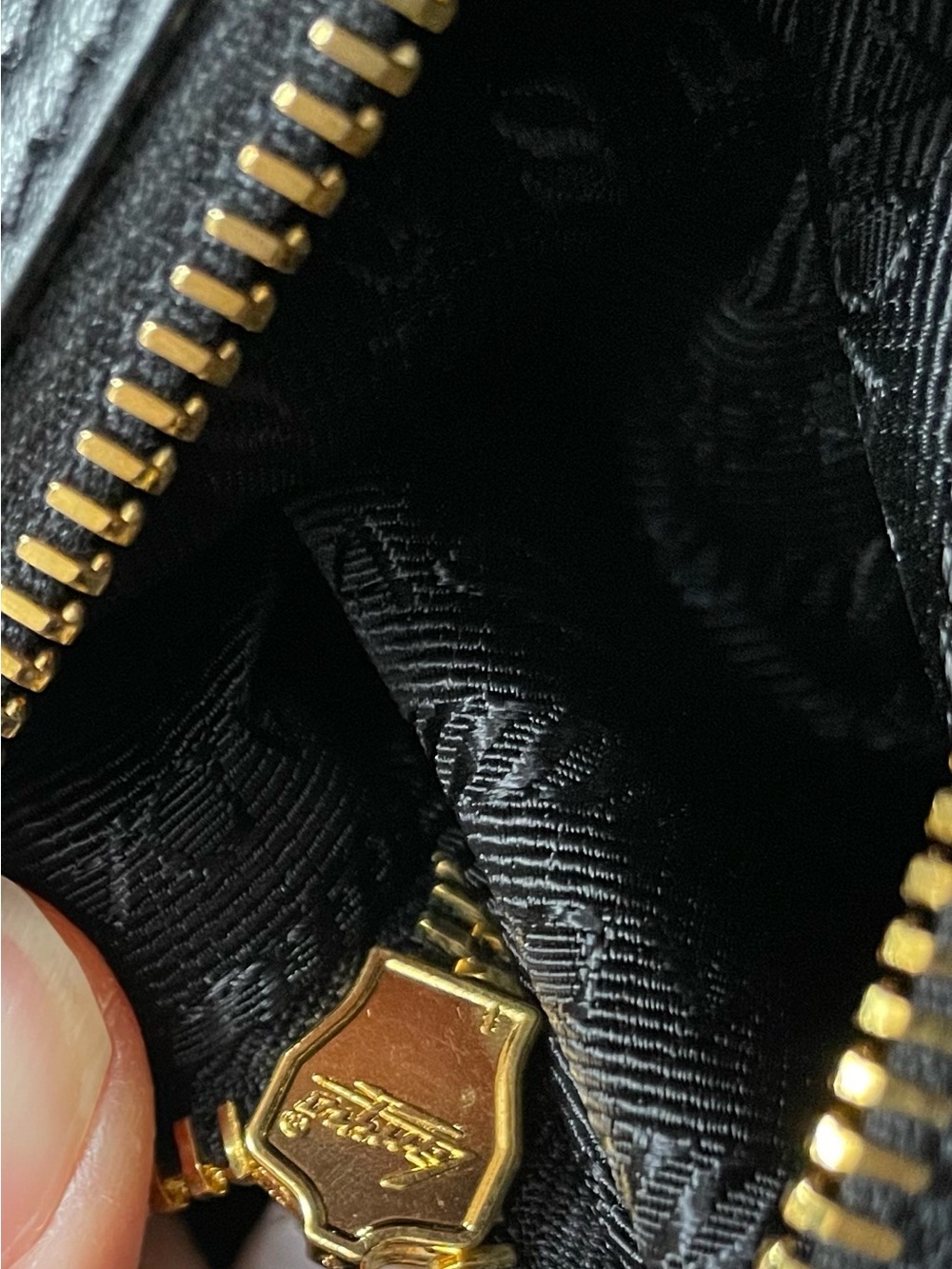 Prada Black Saffiano Leather Chain Shoulder Bag - Picture 12 of 13